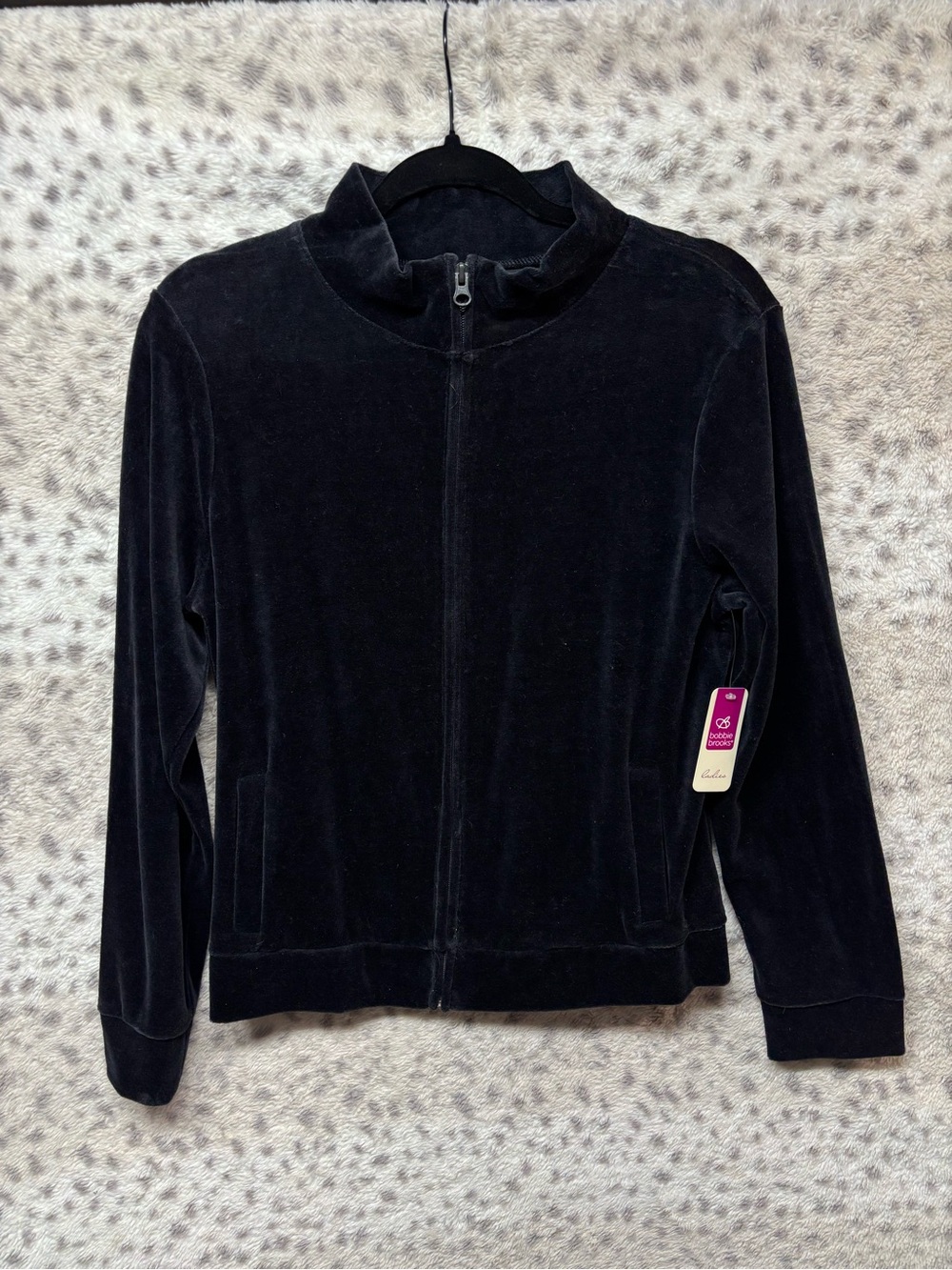 Y2K BOBBIE BROOKS VELOUR ZIP UP
